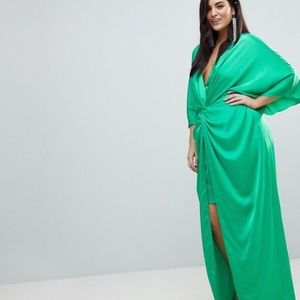 ASOS CURVE kimono satin maxi dress